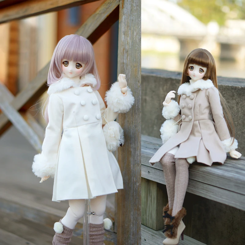 

D03-P488 children toy BJD DD SD MSD 1/3 doll's clothes Winter woolen coat 1pcs