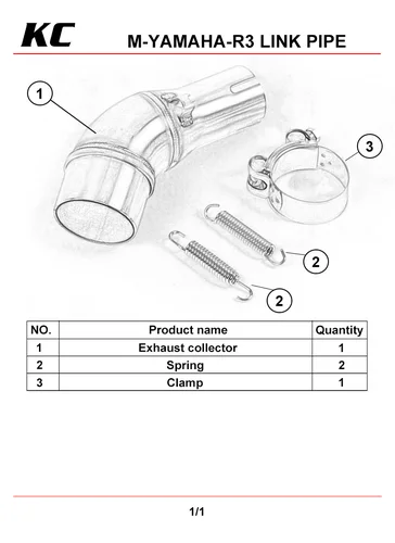 Imagen 2 del producto Slip-on para Yamaha R3 R30 MT03 R25 Exhuast tubo de enlace medio adaptador de silenciador de Escape tubo de conexión de 51mm
