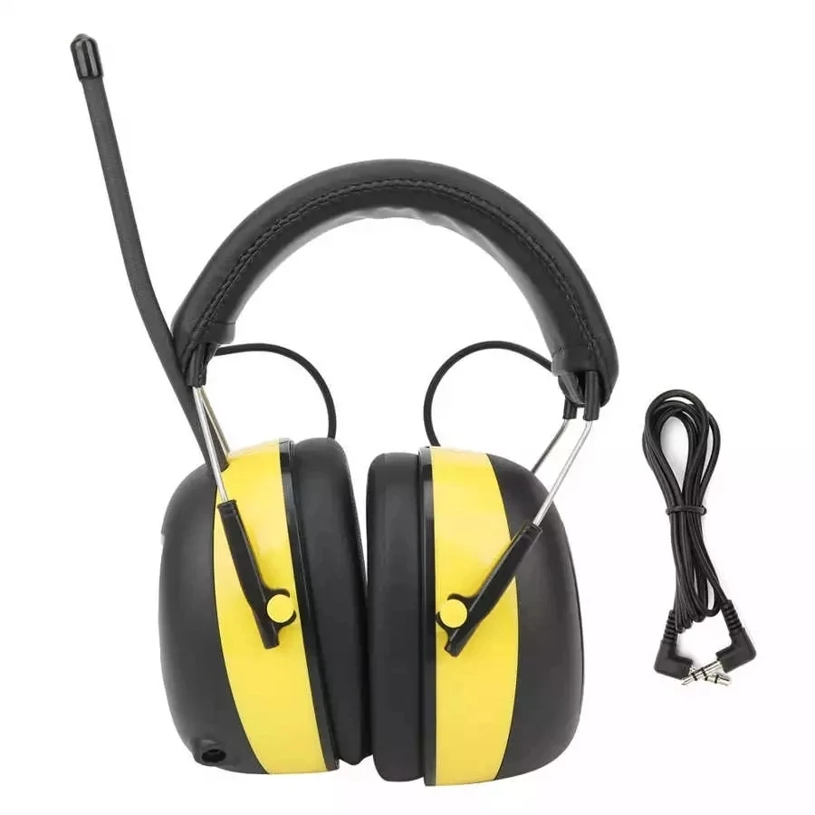 Pelindung pendengaran elektronik, Earmuff pengurang kebisingan Headphone Digital AM / FM Radio Stereo pelindung pendengaran