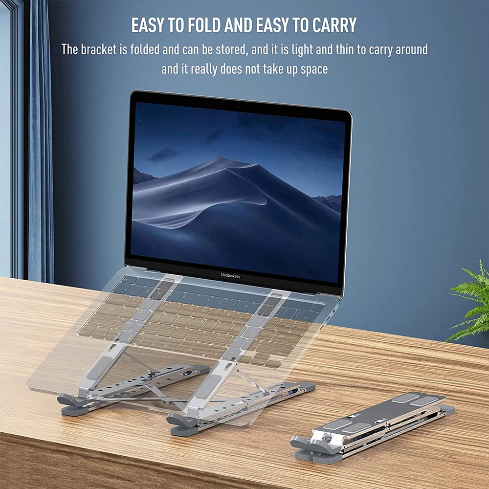 Adjustable Laptop Stand Aluminum for Macbook Tablet Notebook Stand Table Cooling Pad Foldable Laptop Holder