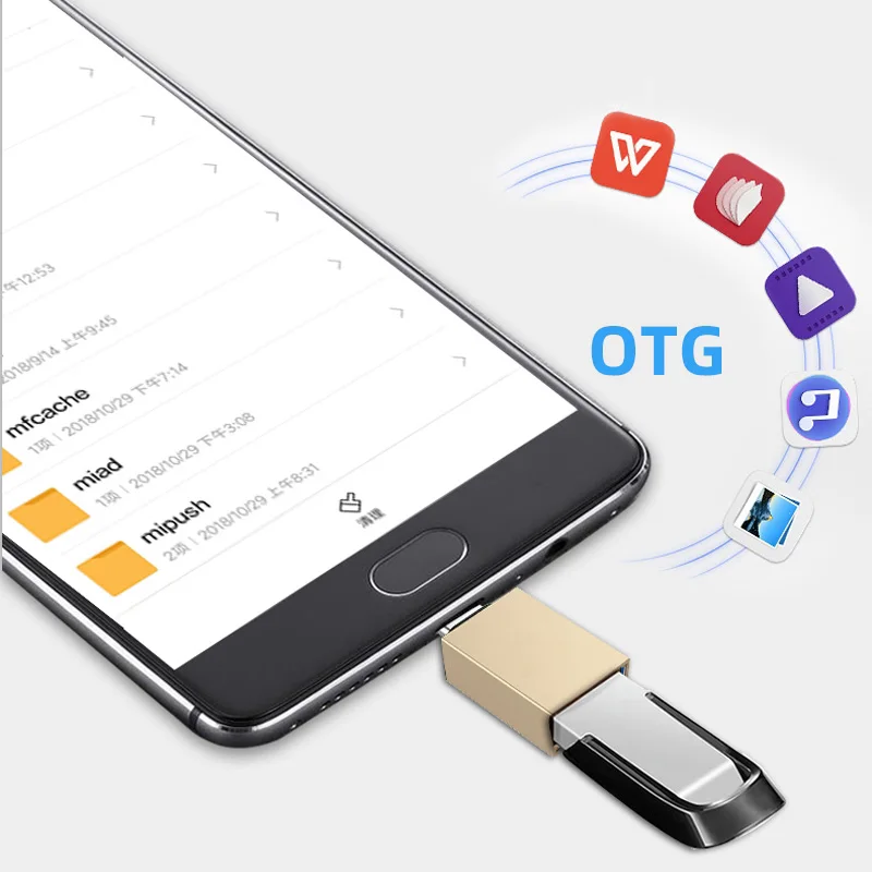 OTG Adapter For Xiaomi Poco F3 M3 X3 NFC Redmi Note 10 9 8 S 9T Pro Mobile Phones Type-C to USB 3.0 Charging USB C Connector