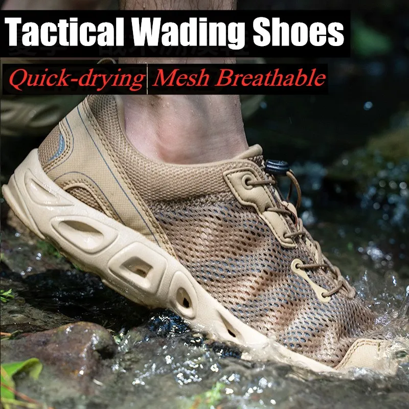 

Outdoor Hiking Climbing Upstream Shoes Men Summer Ultralight Breathable Mesh Training Sports Shoe Wading Shoes