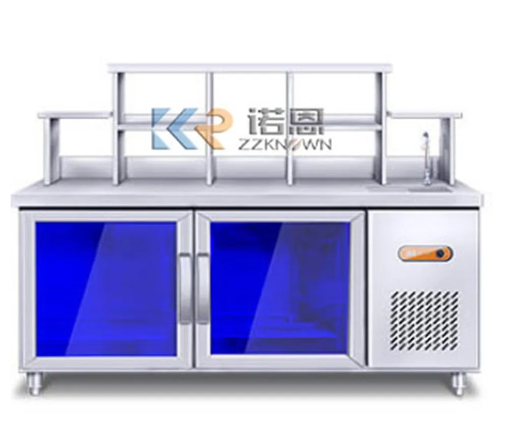 Hot Sell Commercial Stainless Steel Milk Tea Shop Counter Design Equipment Bubble Tea Counter Can Customized