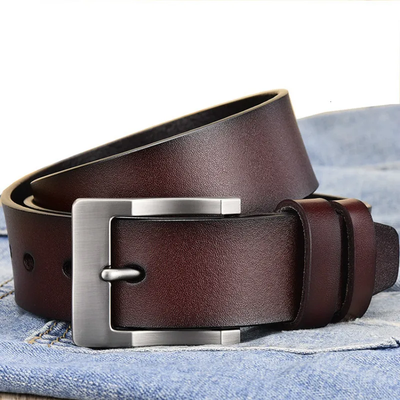 Peikong 2019 Men Belt Cow Genuine Leather Luxury Strap Male Belts For Men New Fashion Classic Vintage Pin Buckle Drop Shipping