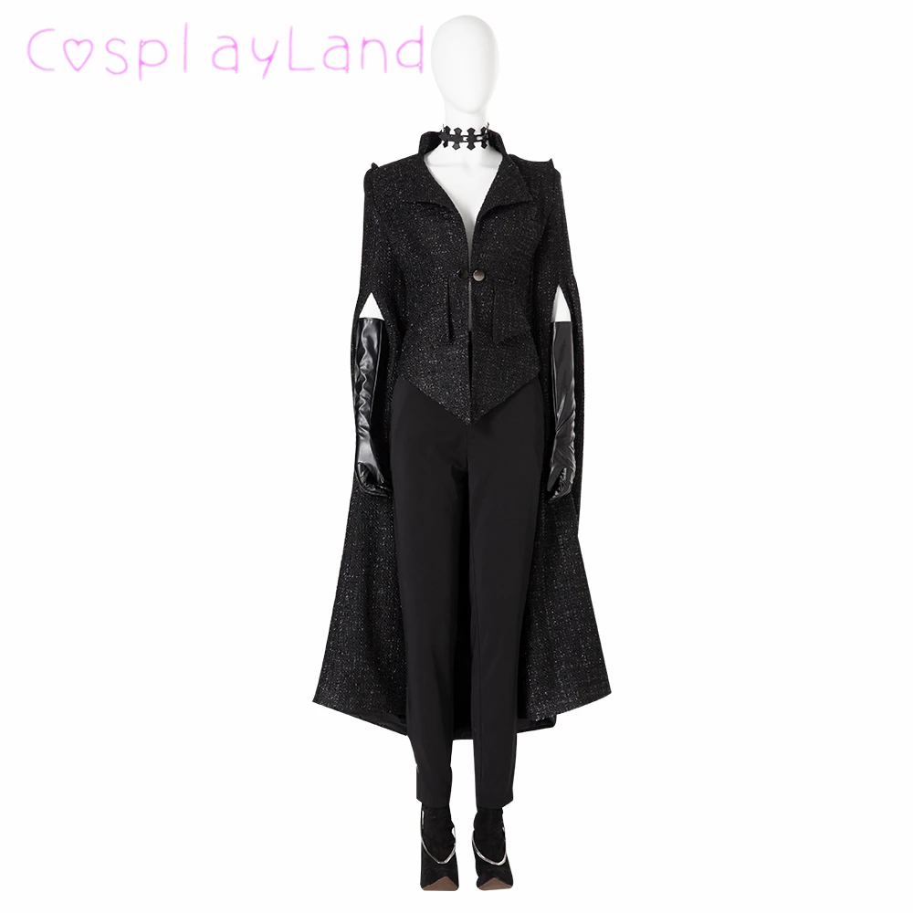 2021 Newest Cruella Cosplay Costume Halloween Evil Queen Black Outfit Evening Party Dress Fancy Emma Suit Fashion With Shoes Wig