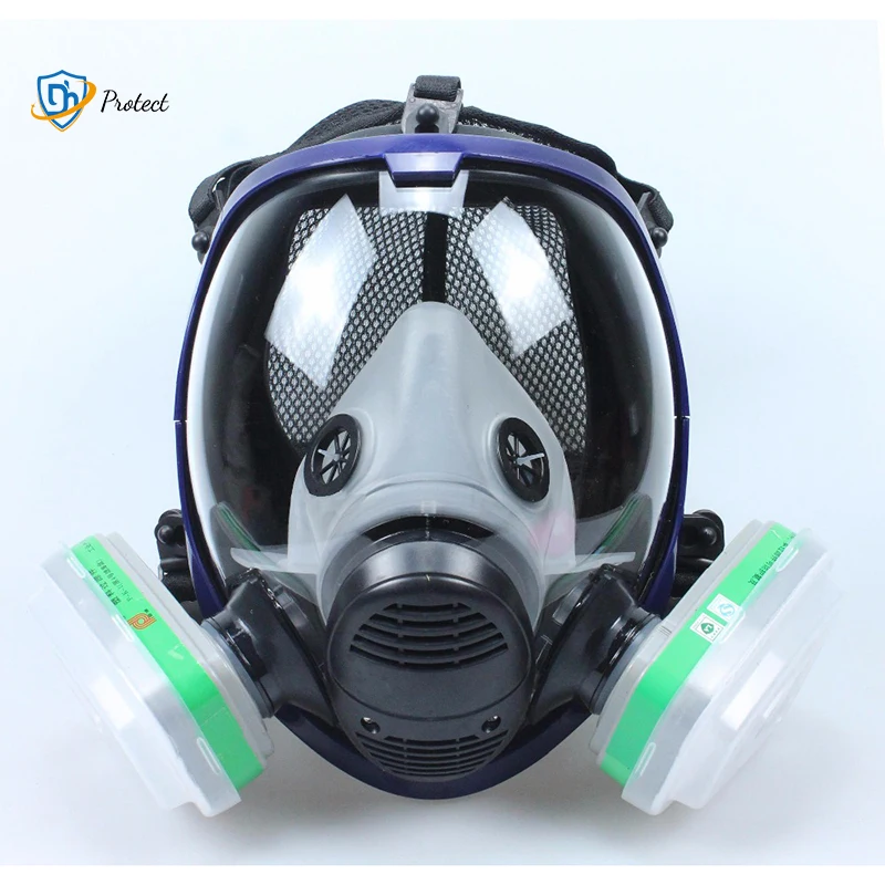 Chemical mask 6800 15/17 in 1 gas mask dust respirator paint insecticide spray silicone full face filter for laboratory welding