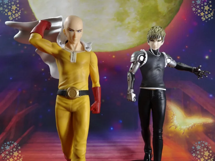 Origianl BANPRESTO Dasin anime ONE PUNCH MAN Saitama Genos Teacher SHF Action figure model toy