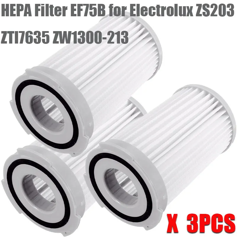 Washable robot vacuum cleaner Cartridge Pleated HEPA Filter EF75B for Electrolux ZS203 ZTI7635 ZW1300-213 Replacement parts