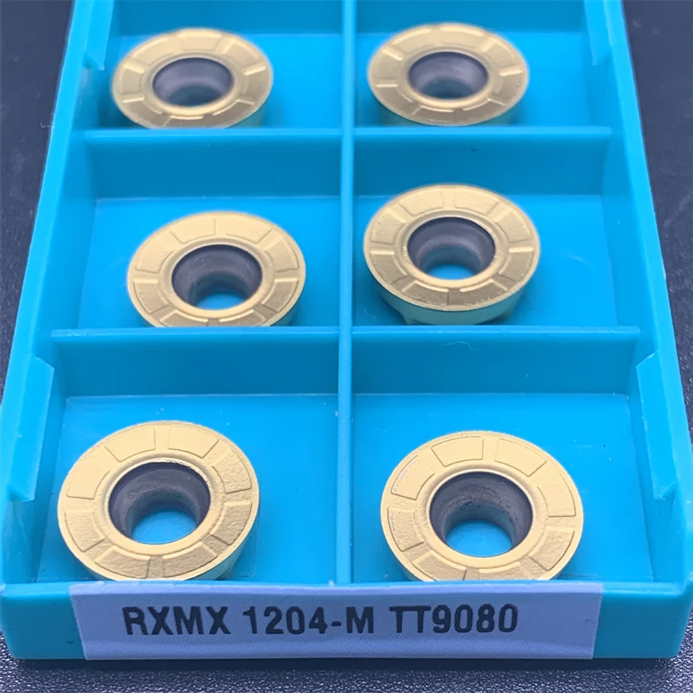 10 pçs RXMX1204-M circular cortador de fresagem inserção rxmx1204 m tt9080 carboneto de tungstênio ferramenta cnc ferramenta de fresagem