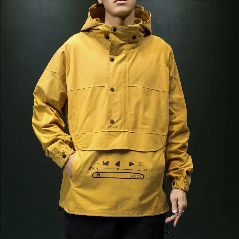 

Mens Jackets And Coats Autumn Hip Hop Pocket Hooded Jacket Men Bomber Street Jacket Teen Pop Jackets For Men Streetwear Nice