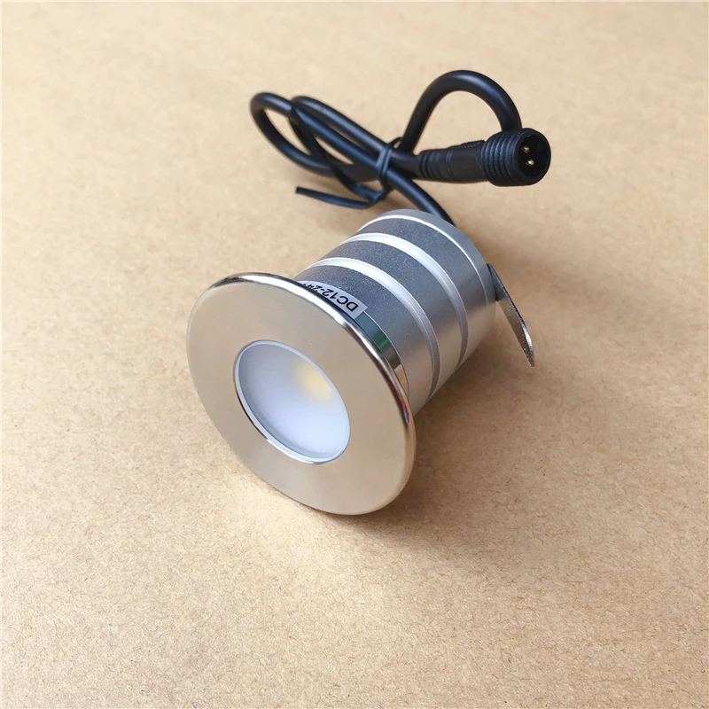 10PCS/Lot 3W 12V-24VDC Waterproof Mini LED Underground Light IP67 Outdoor Garden Bathroom Sauna Lighting Lamp DC12V 24V CE RoHS