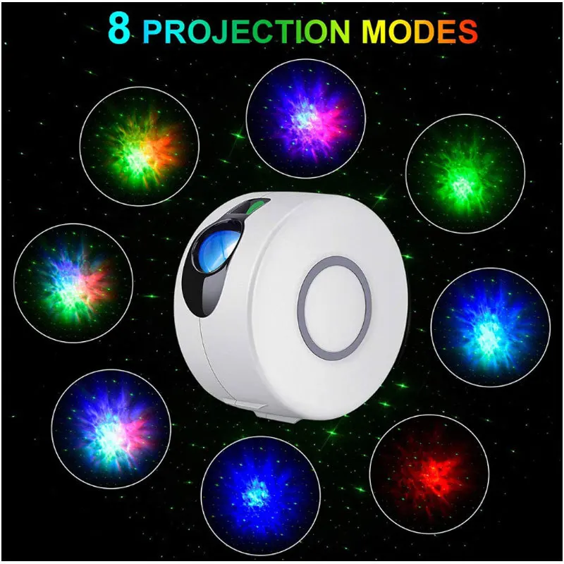 Starry Sky Projector Lamp Led Laser Galaxy Night Light USB Remote Control Fantasy Gypsophila Home Theater Party Bar Gift Light