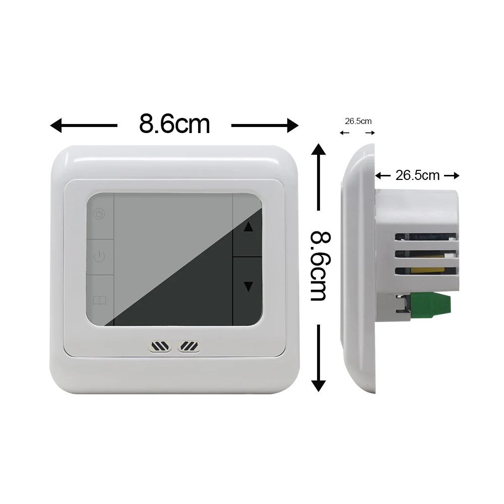 Digitale Touch Screen Verwarming Thermostaat Vloerverwarming Temperatuurregelaar Auto Controller Met Witte Achtergrondverlichting