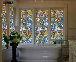 Stained Glass Film Grape Floral Plant Vine Static Cling No Glue PVC Drop-Shipping Privacy Protection Decorative Window Film