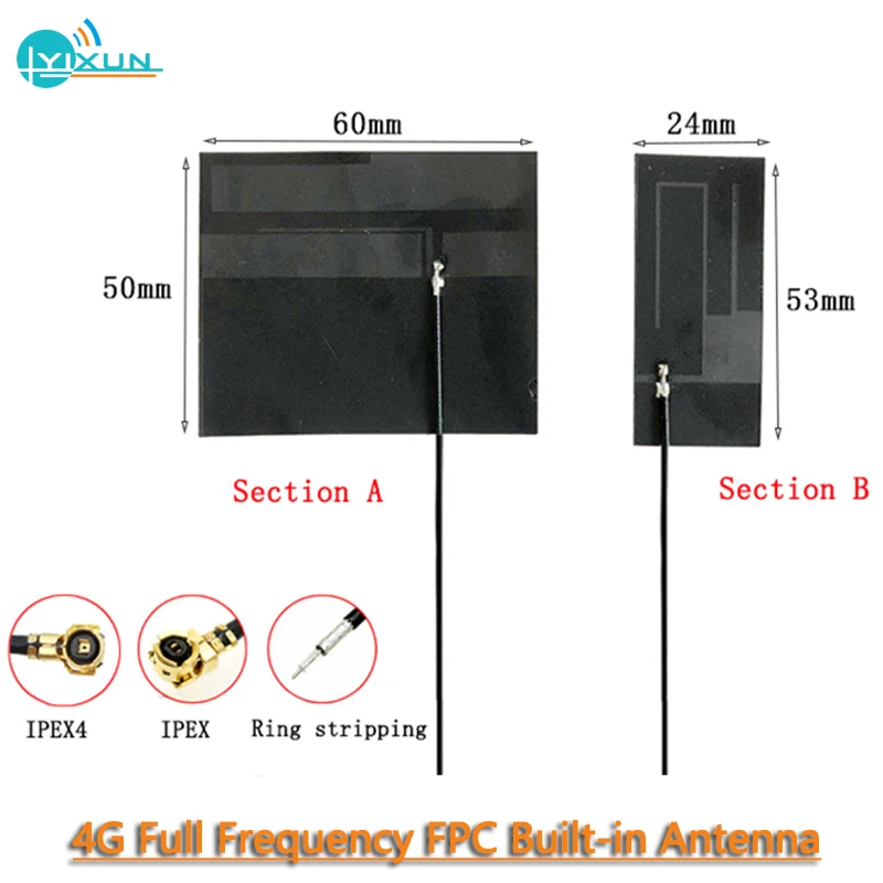 GSM GPRS 2G 3G 4G LTE nb-iot module Full band built-in PCB antenna cable 10cm high gain 8/10dbi with 3M glue IPEX/Ring stripping