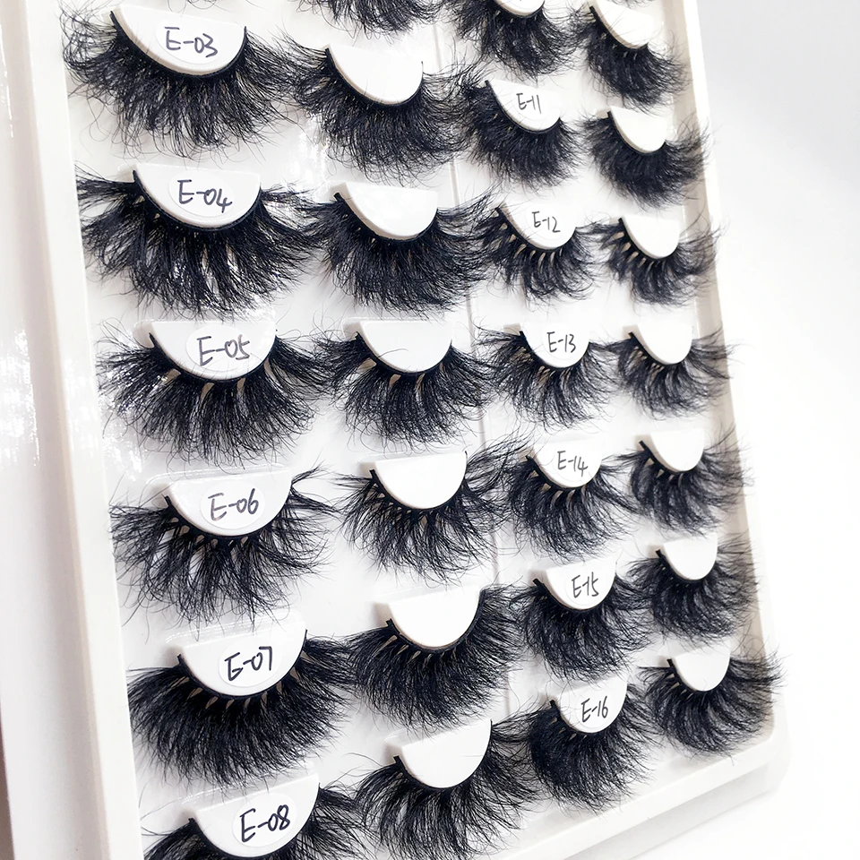 Lashes Mink 25mm Wholesale Eyelashes 4/10/30/50 Pairs Wispy Messy Fluffy Mink Lashes Makeup Mink Eyelashes