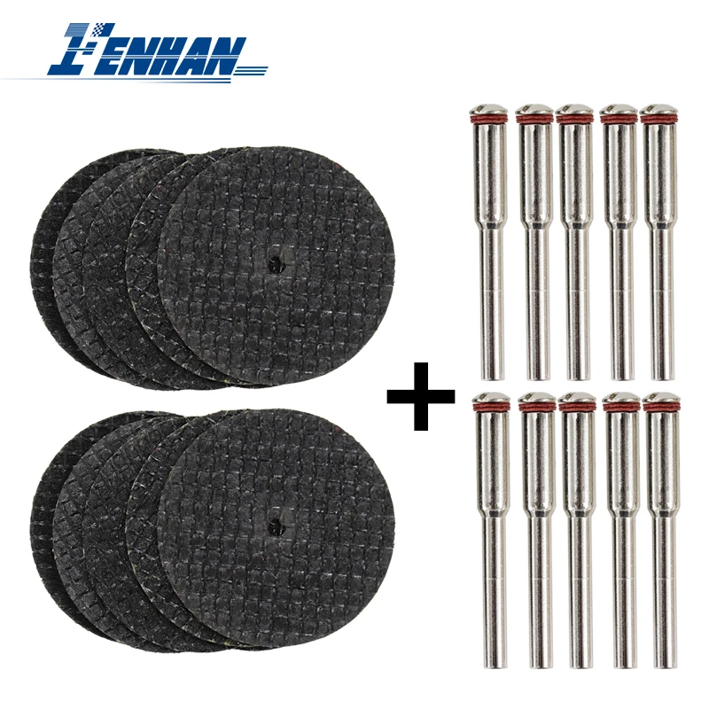 20pcs Metal Cutting Disc Set with Mandrels Cut Off Wheel Cutting Sanding Disc For Dremel Grinder Rotary Tools Abrasive Tools