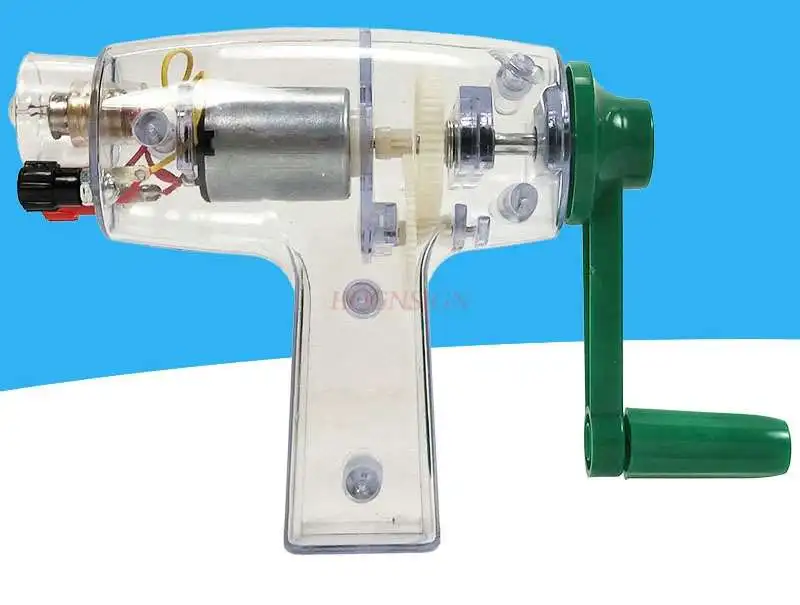 Hand cranked generator experimental equipment - Power type hand cranked generator - Junior high school physics circuit experimen