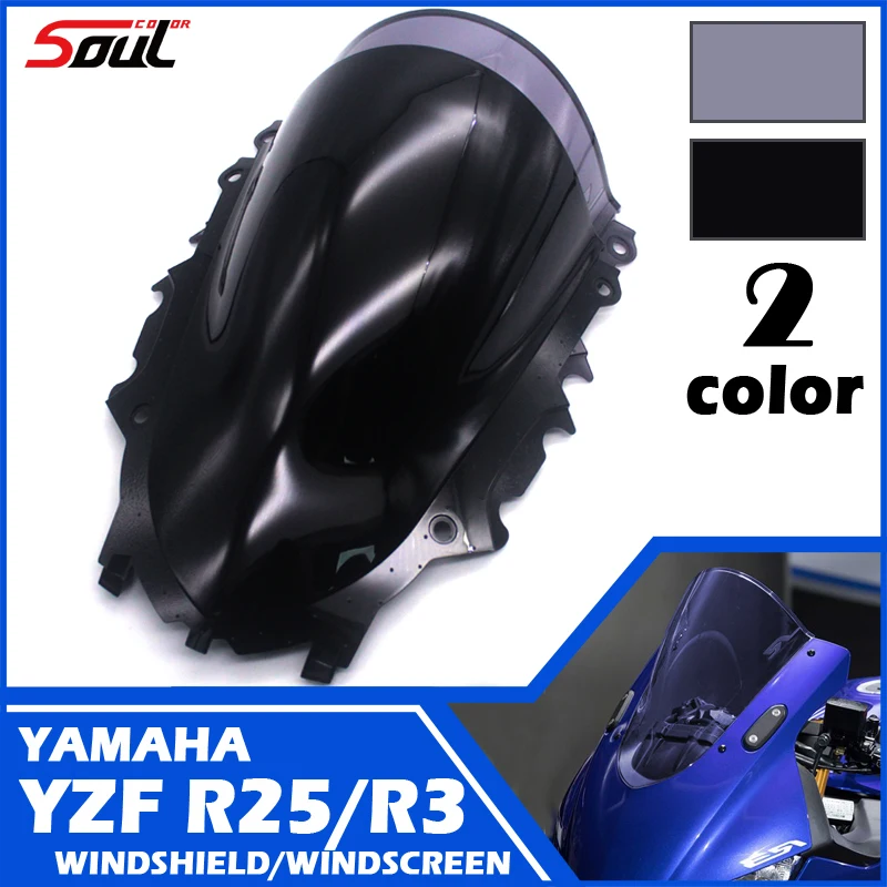 Motorcycle Accessories Modified High Modish Models Windshield Windscreen Fit For YAMAHA YZF R25 R3 2019 2020 2021 2022 19-22