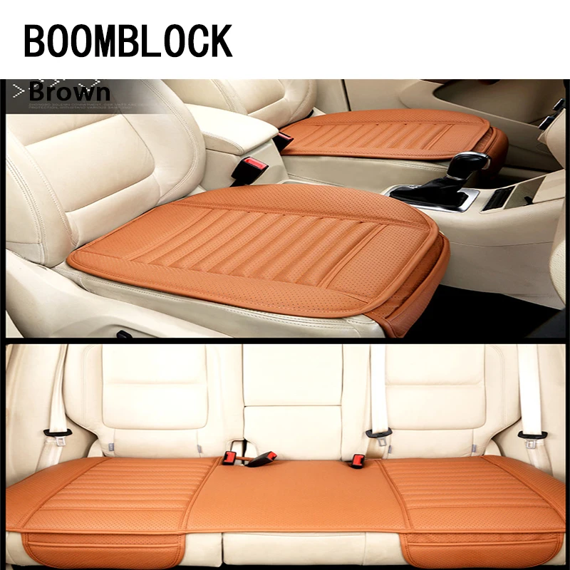 

BOOMBLOCK Car Seat Covers Cushion Genuine Leather For Mercedes W204 W210 AMG Benz Bmw E36 E90 E60 Fiat 500 Volvo S80 Accessories