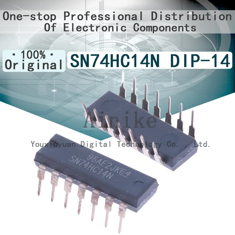 

10/Pcs New Original 74HC14 74HC14N SN74HC14N DIP-14 Logic - six Schmidt trigger non gates IC Chip