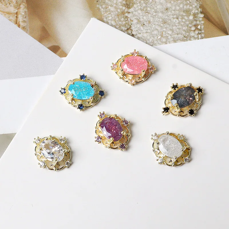 

2Pcs Colorful Nail Art Charms Luxury Zircon Multidesigns Nail Jewelry For Nail Art Design DIY Stones Manicure Nail Supply