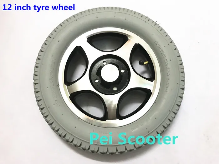 12inch 12 inch aluminum alloy inflatable rear wheel motor drive wheel anti-slip wheel tires phub-12t