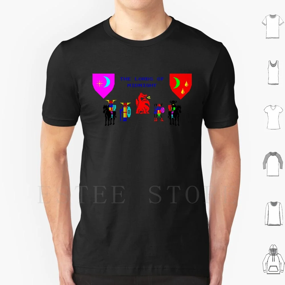 The Lords Of Midnight T Shirt Men Cotton 6xl Zx Spectrum Retro Pixel Game Computer Video Lords Midnight Fantasy Rpg Magic Lord