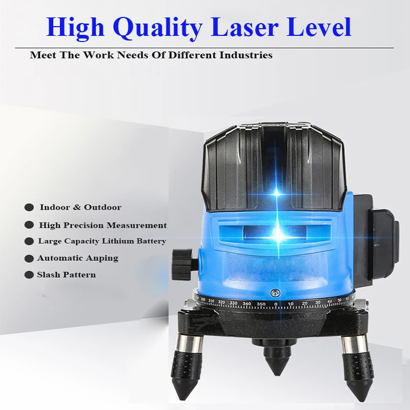 CUPBTNA Super Blue Light Laser Level High Precision Auto 3D Leveling Self-Level Laser Leveling Unit Laser Guide Measuring Tools