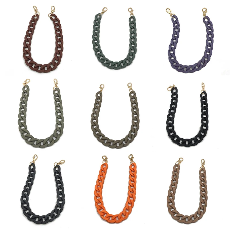 1Pc 30-120cm Detachable Bag Strap Acrylic Resin Handbag Chain Strap Women Fish Bone Shoulder Strap Plastic Bags Accessories
