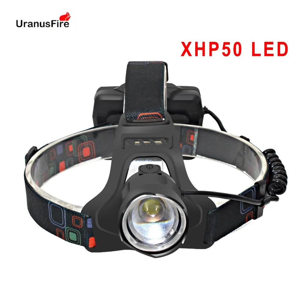 

Powerful XHP50 LED Headlamp Waterproof IPX6 Headlight Zoomable Head Lamp Flashlight Torch USB Rechargeable 18650 Battery Lantern