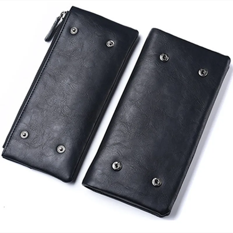 2024 New Wallets Are Exclusively For Long Men\'s Wallets zipper Soft Wallets Mobile Wallets Multifunctional PU Waterproof wallet