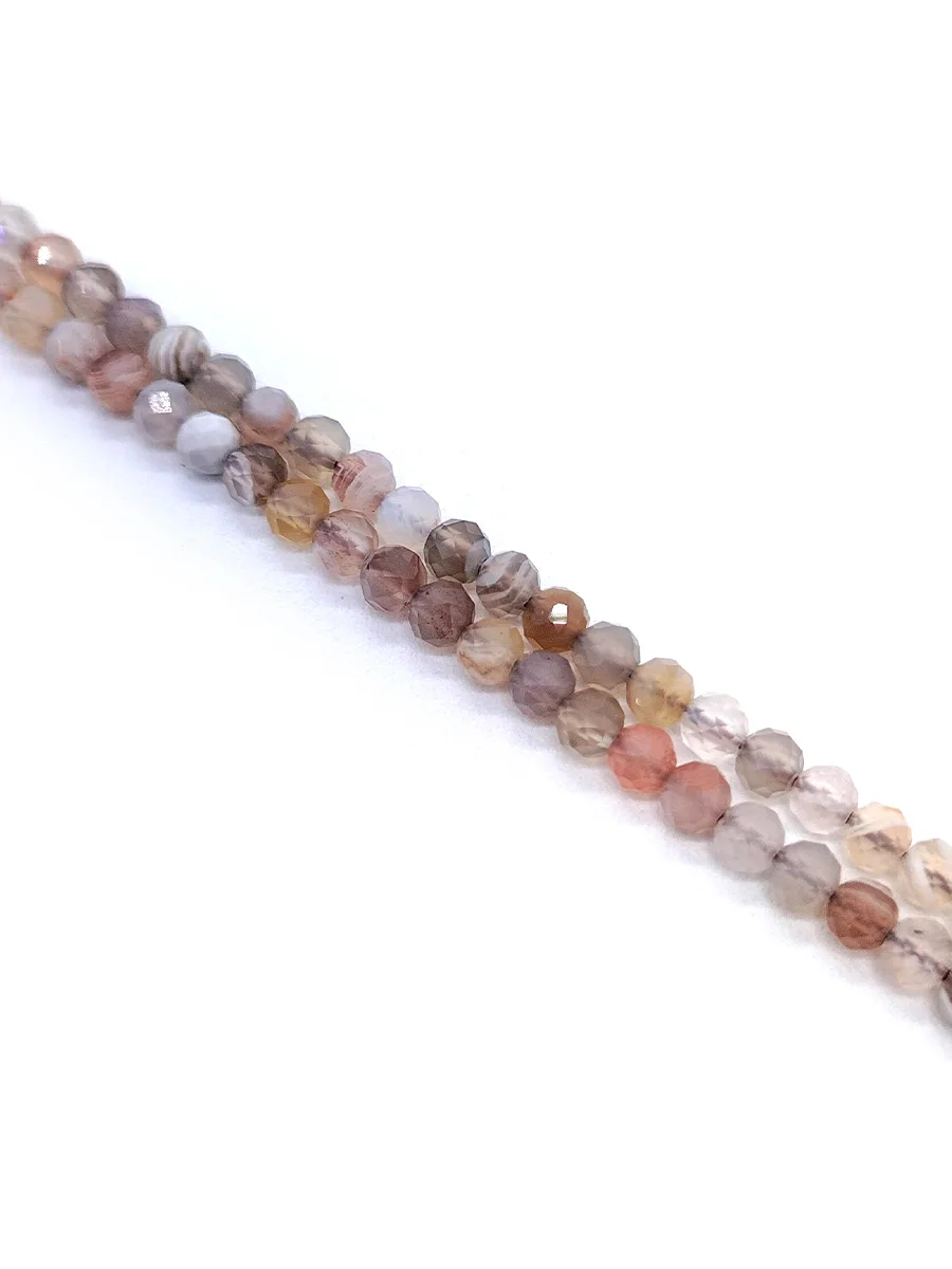 Wholesale Natural Stone Botswana Sardonyx Agates Faceted Loose Beads 2 3 4MM for Braceet Necklace Making 15\