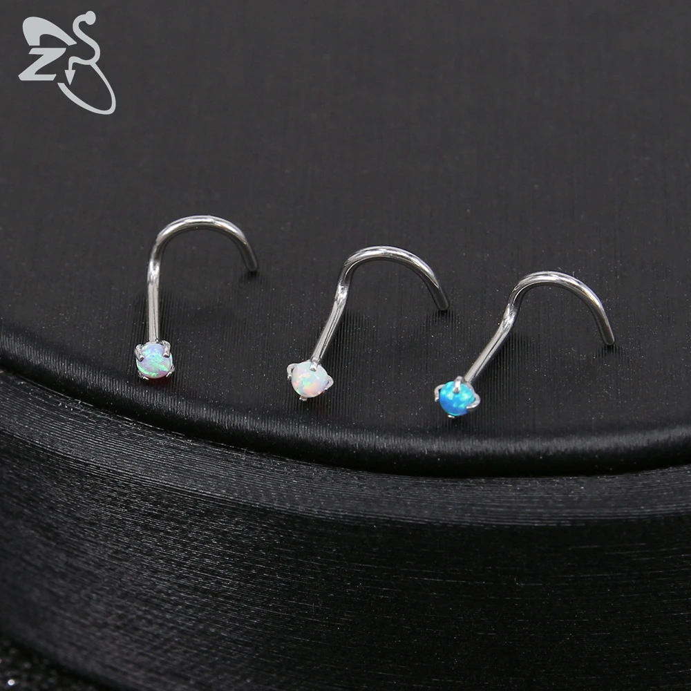 Stainless Steel Moon Heart Skull Nose Stud