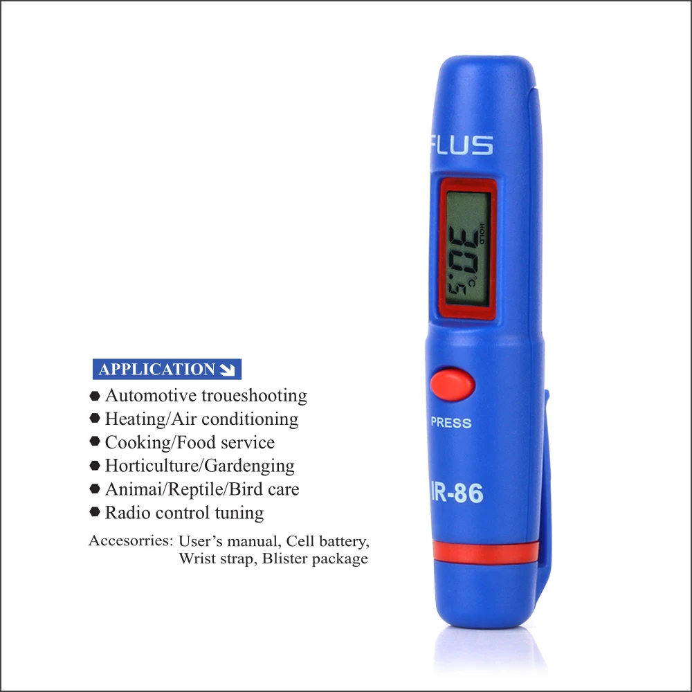 FLUS Food Cooking Laser Infrared Thermometer Mini Handheld Portable Digital Electronic Outdoor/Indoor temperature Thermometer