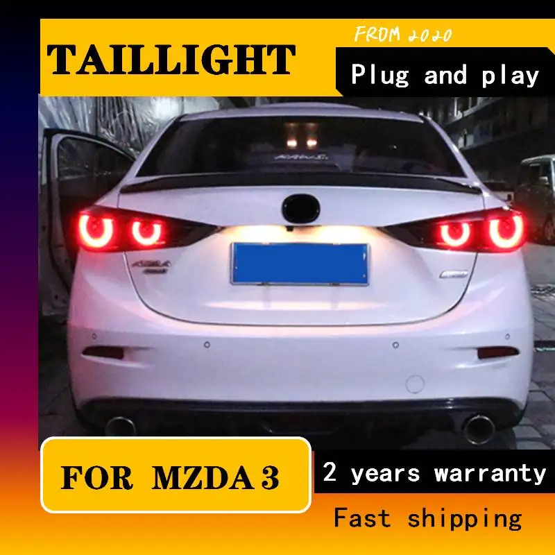 Car Styling LED Tail Light For Mazda 3 Axela Tail Lights 2020 Dynamic Turn Signal Rear Lamp DRL+Brake+Park+Signal Accessories