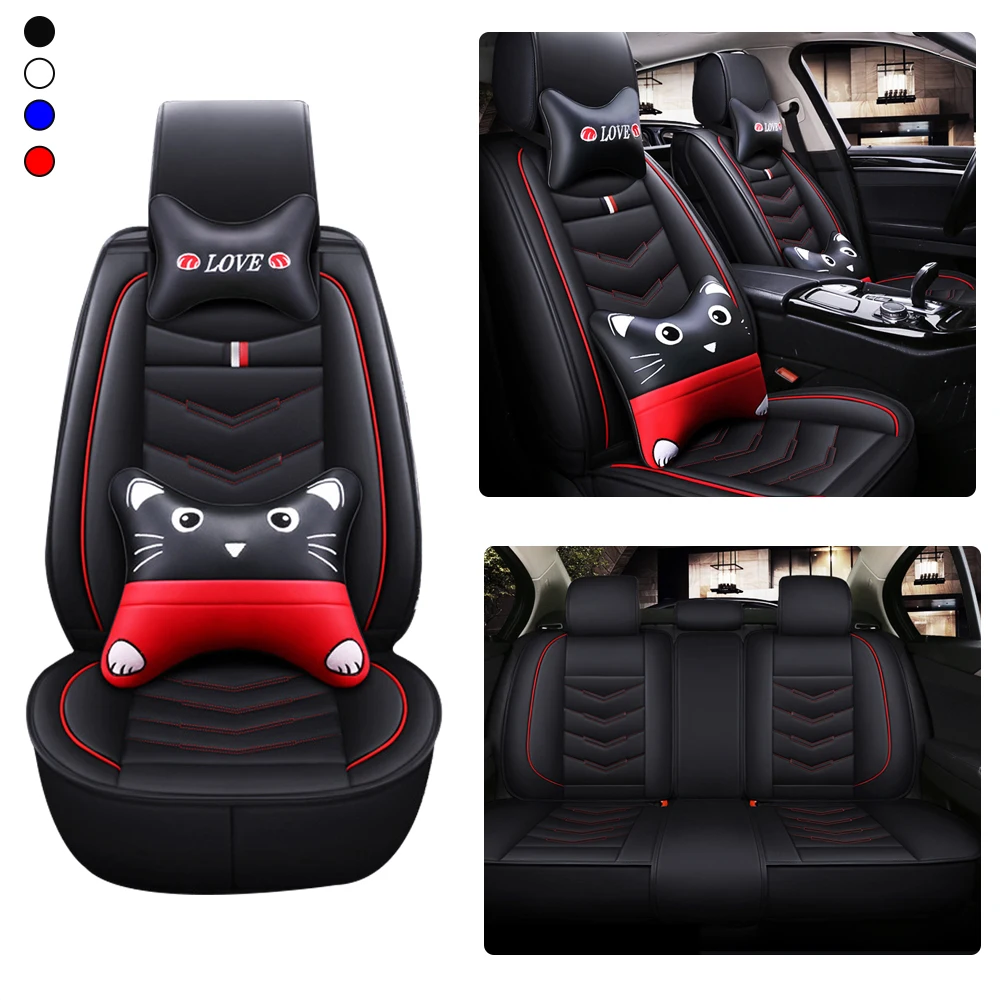 5Seat Leather Car Seat Covers For ALFA ROMEO Giulia Mito Stelvio Giulietta GT Auto Seat Cushion Protection Cover Car Accessories