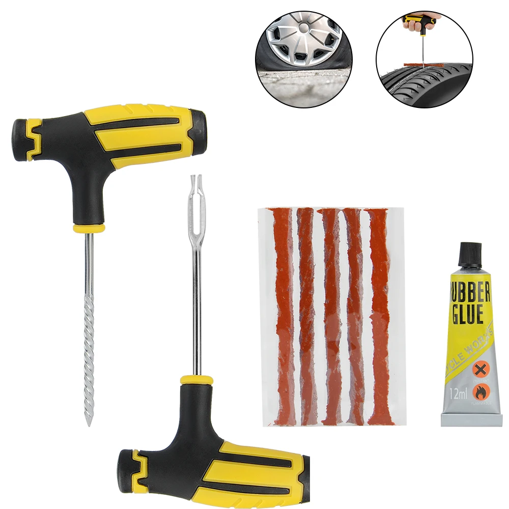 Car Tire Repair Kit Car Bike Auto Tubeless Tire Tyre Puncture Plug Repair Tool Kit Tool Car Accessories