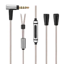 Audio Cable With Mic For Sennheise IE80 IE8 IE80s IE8i Headset Accessories 24K Au-plated Stereo Audio Jack 3.5mm Plug 1.2m Cable
