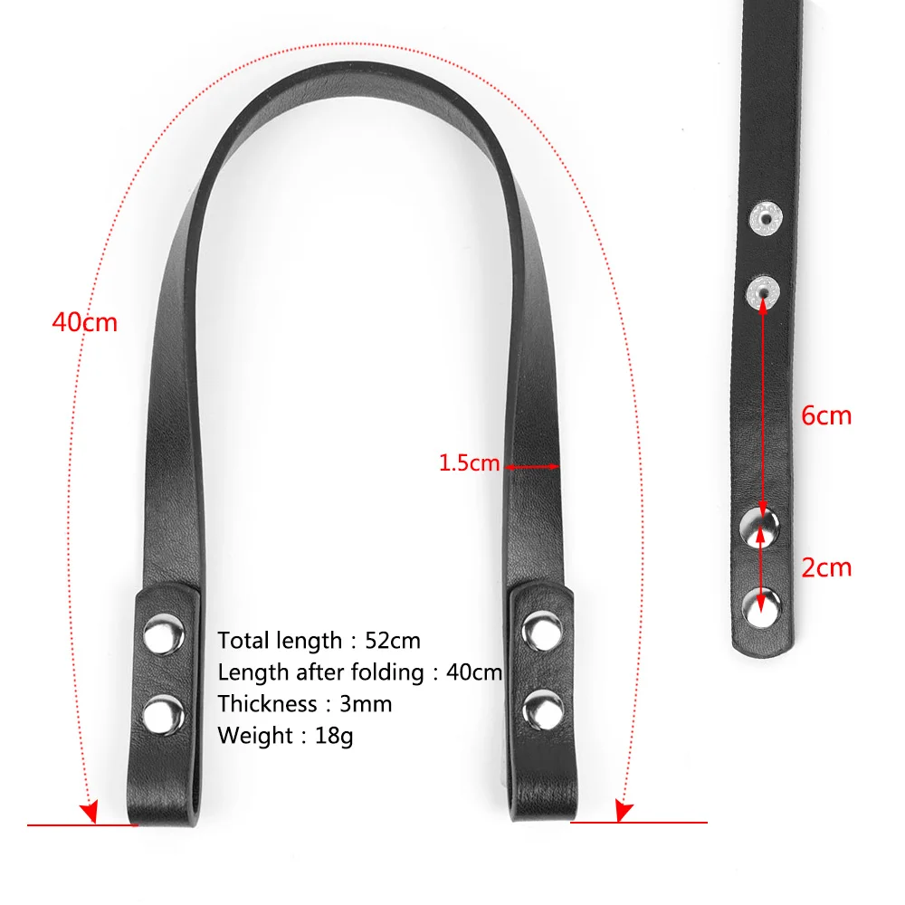 2 개/짝 40cm 스냅 버튼 핸들 PU 가죽 가방 스트랩 어깨 가방 벨트 밴드 분리형 Obag 핸들 수제 DIY 액세서리