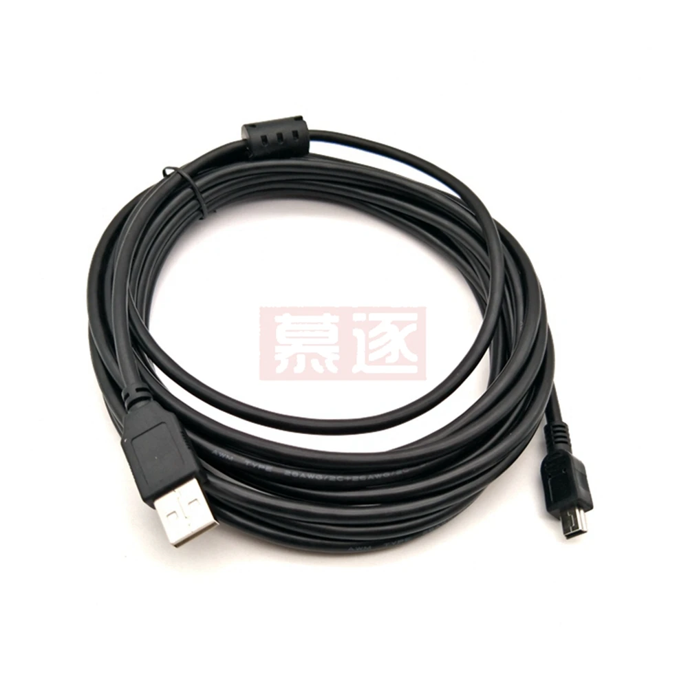 Adaptor Kabel Pengisi Daya Data USB 2.0 A Jantan Ke Mini 5 Pin B Kabel Data Panjang Hitam Terbaik 0.1M-5M Kabel Ekstensi Usb