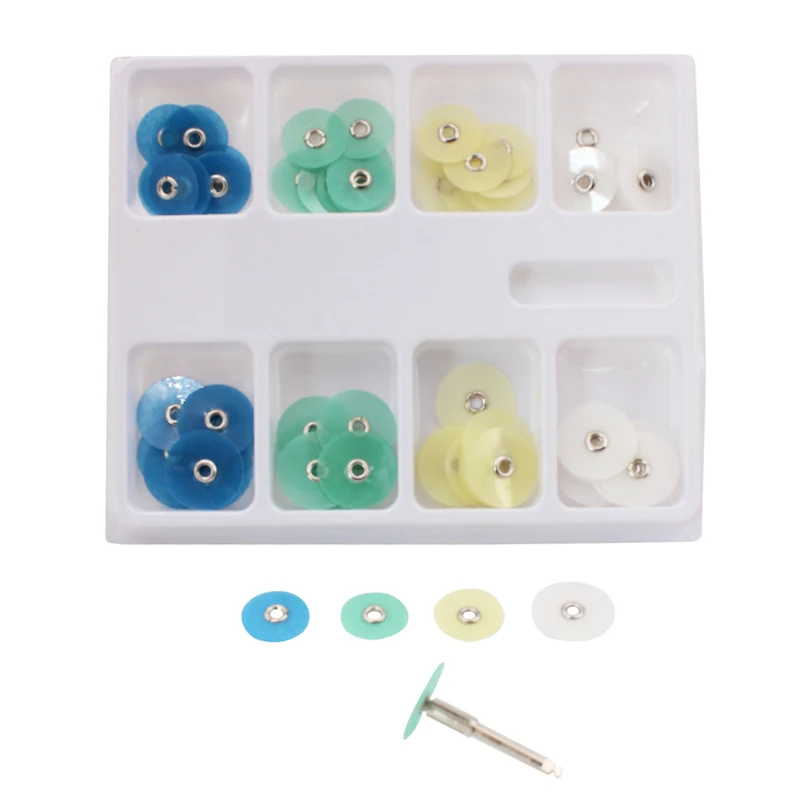 80pcs Dental Supplies Resin Filling Material Dentist Tools Finishing Dental Discs Dental Polishing Strips Mandrel Set