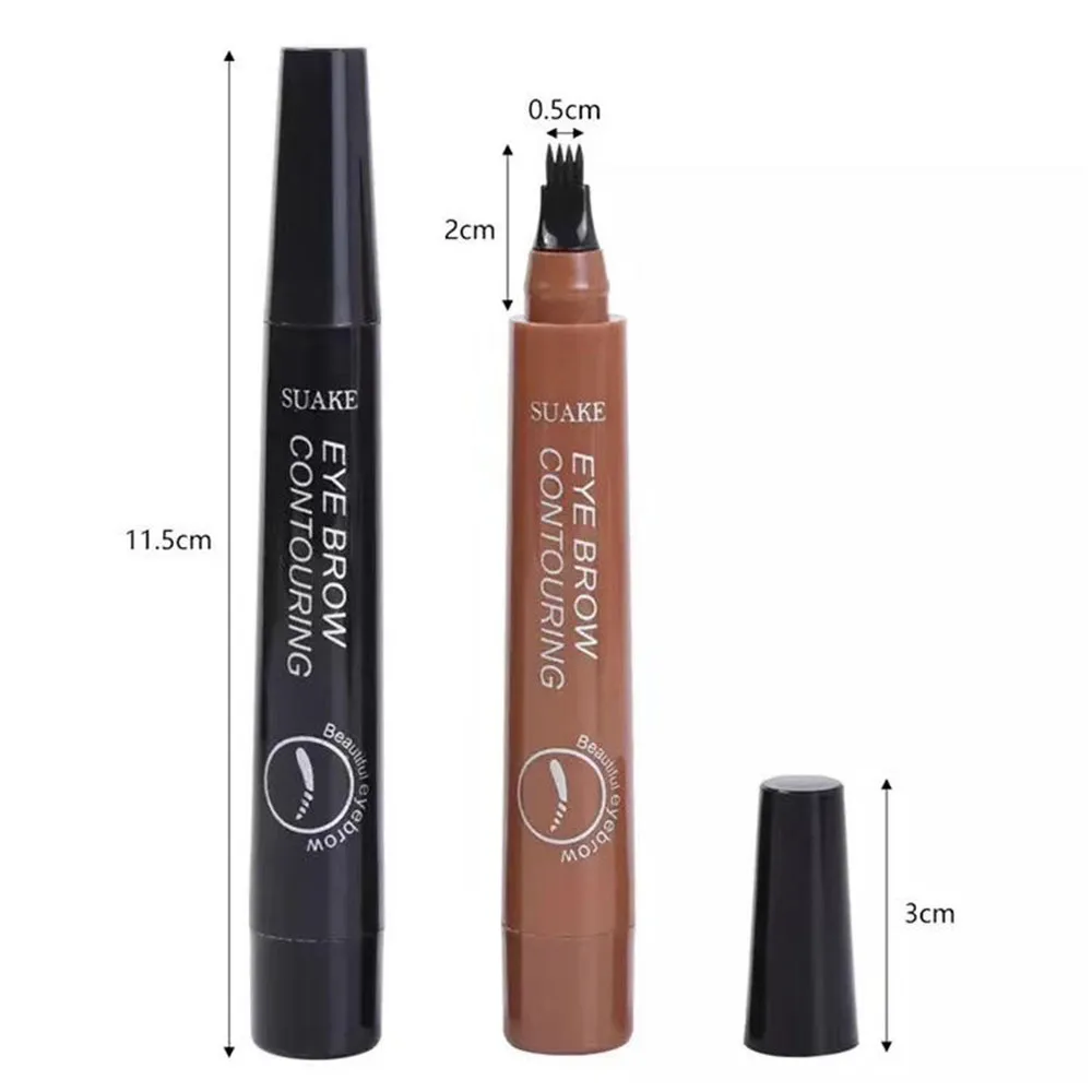 Liquid Eyebrow Pen Waterproof 5 Colors Eye Brow Makeup Tint Pencil Cosmetic Long Lasting Natural Brown Women Eyebrows Enhancers