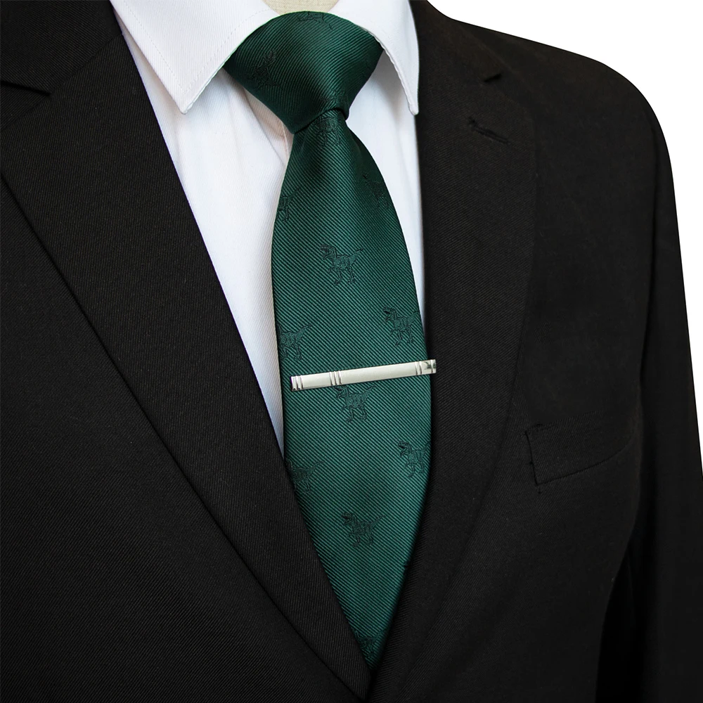JEMYGINS Krawatte mit Tiermotiv für Herren, Seide, gewebte Krawatte, 8 cm, Cartoon-Dinosaurier, Fuchs, Jacquard, modisch, für Party, Hochzeit, Gravata, Geschenk – Detail 21
