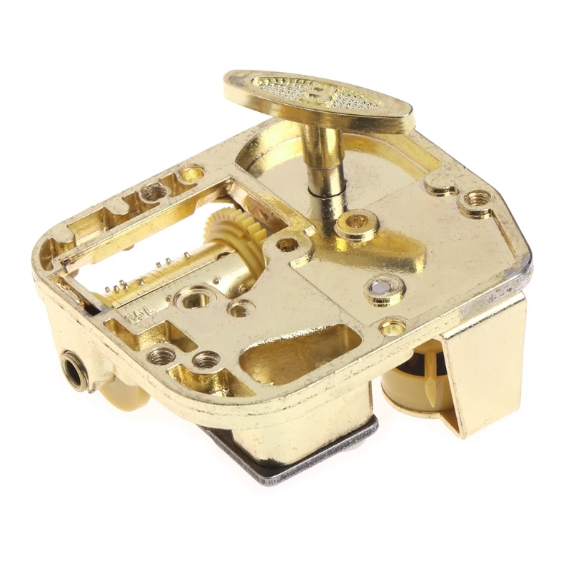 W3JA DIY Mechanical Musical Box Golden Movement+Screws +Castle In The Sky Key Gift