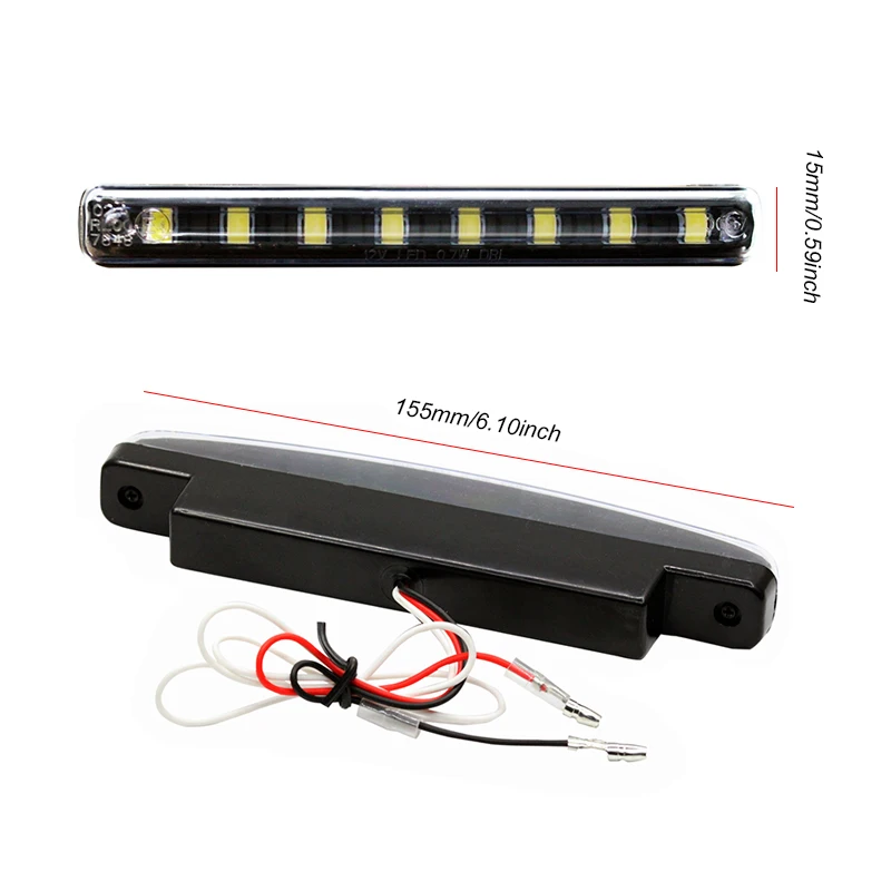 2Pcs/Set 2022 New Hot 8 Leds Daytime Running Light  LED DRL Fog Lamps 6500K Xenon White Color with On/Off Function