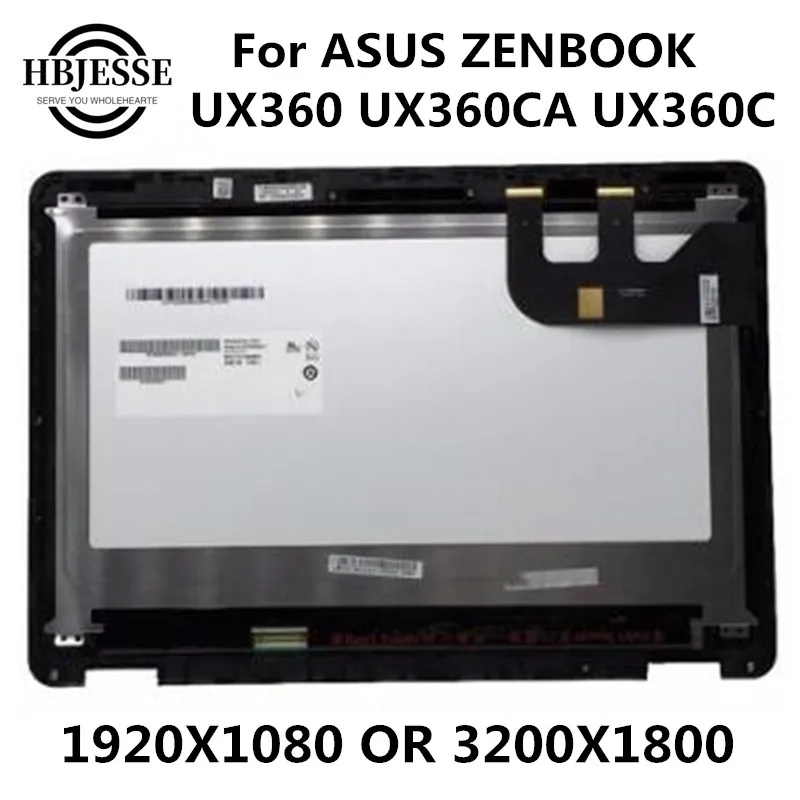 

Original 13.3'' LCD Screen For Asus Zenbook UX360C UX360CA Touch Digitizer Assembly FHD 1920*1080 OR 3200X1800 LCD with frame