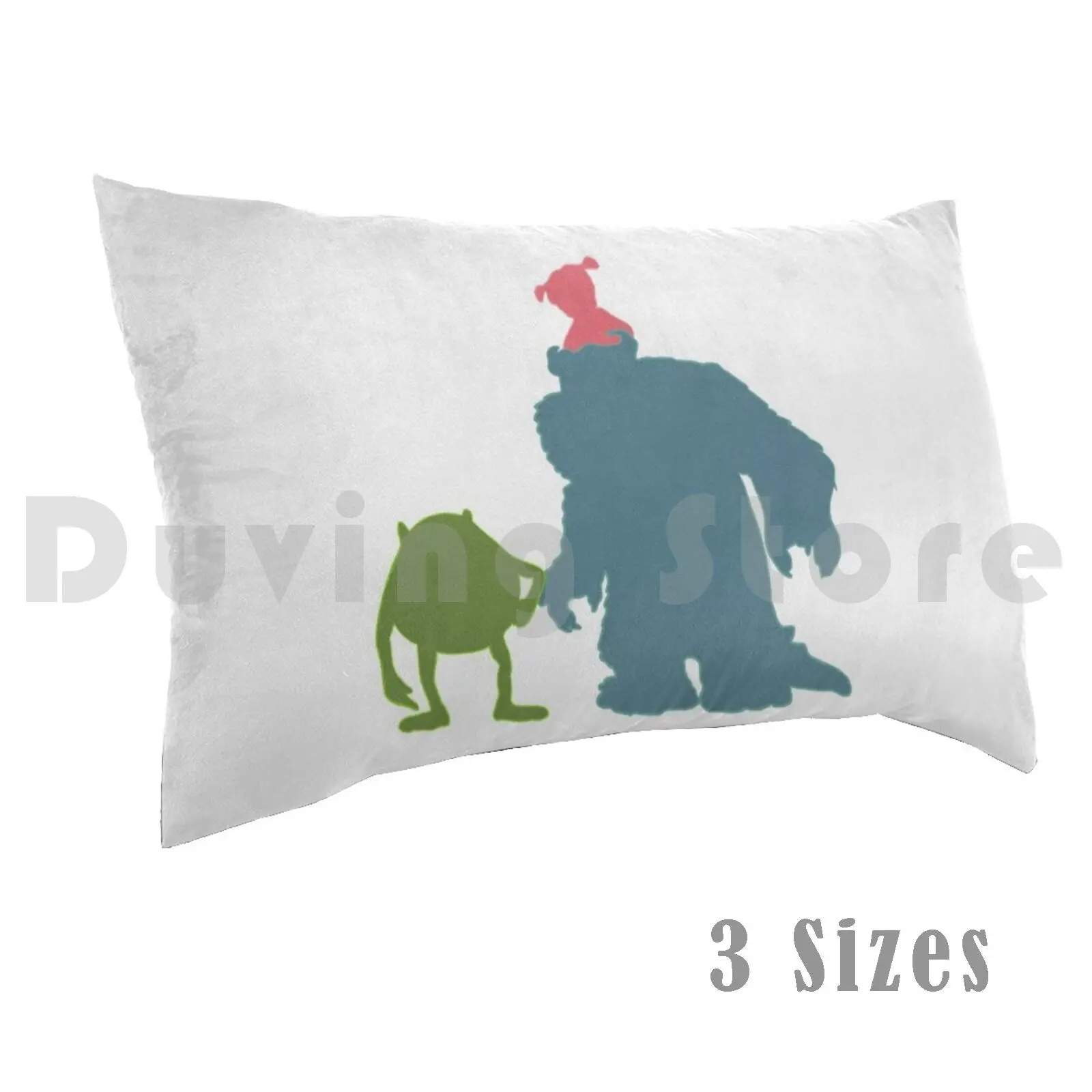 Funda de almohada Mike, Sully y Boo impresa 35x50 Monster Monsters Inc Rosa Verde Azul Púrpura Movie Monsters