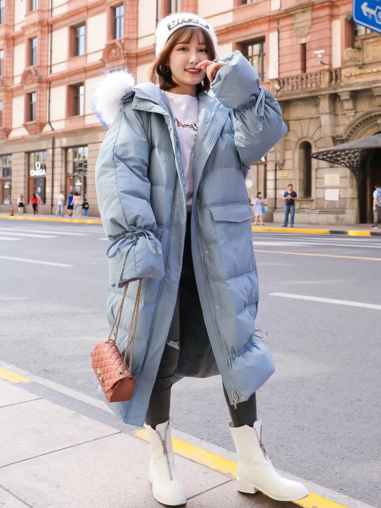 

Women Winter Jacket XLong Down Coat Female Large Raccoon Fur Hood Clothes Thick Warm Ladies Jackets Coats Hiver 19001