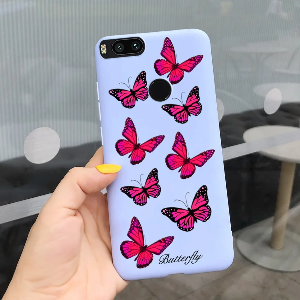 Patterned for case For Xiaomi Mi A1 Mi 5X Case Cover Flowers Butterfly Silicone Candy Cases For Xiomi Mia1 Mi5x MDG2 Soft Cover